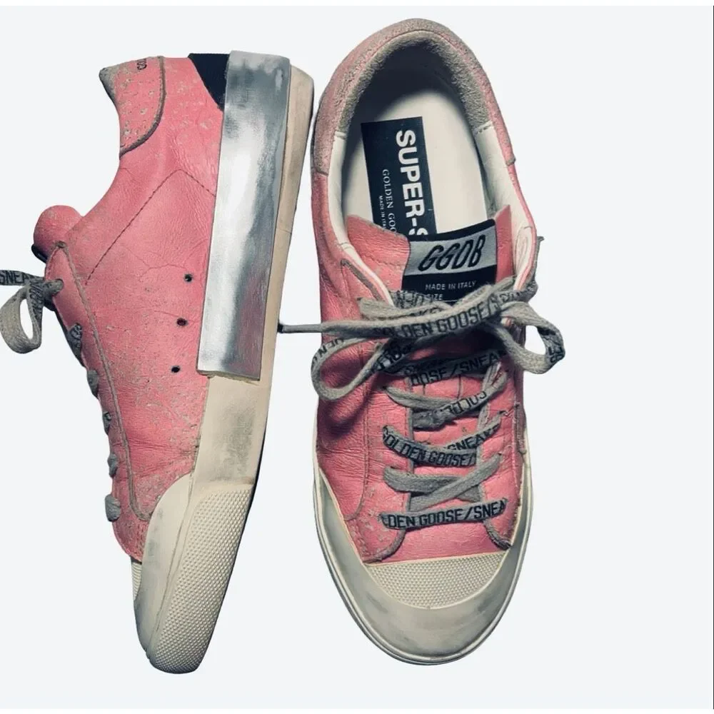 Golden Goose Superstar Leather Distressed Sneakers